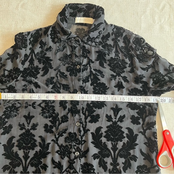 Johnny Was 4 Love & Liberty Floral Adela Silk Blend Velvet Burnout Shirt Tunic - Picture 13 of 16